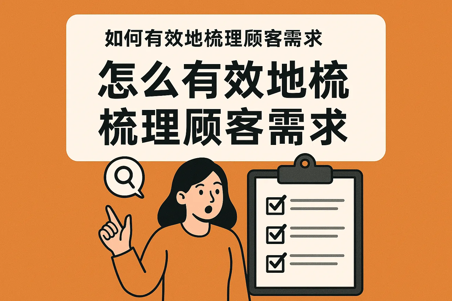 怎么有效的梳理顾客需求