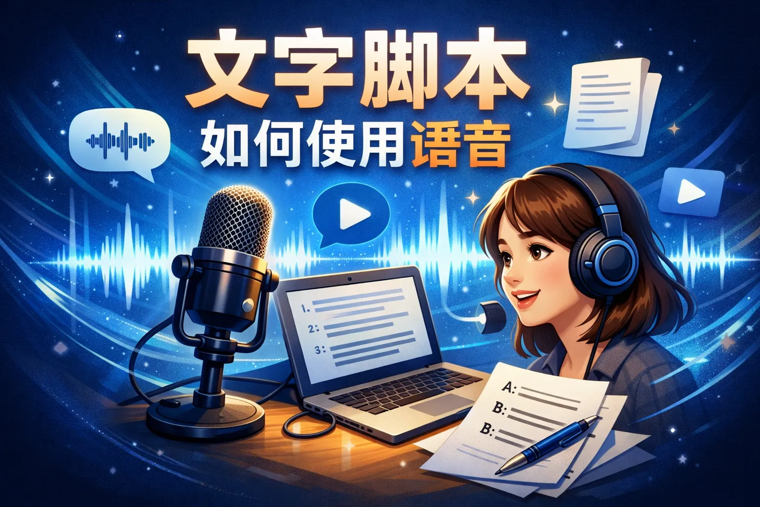 文字脚本如何使用语音