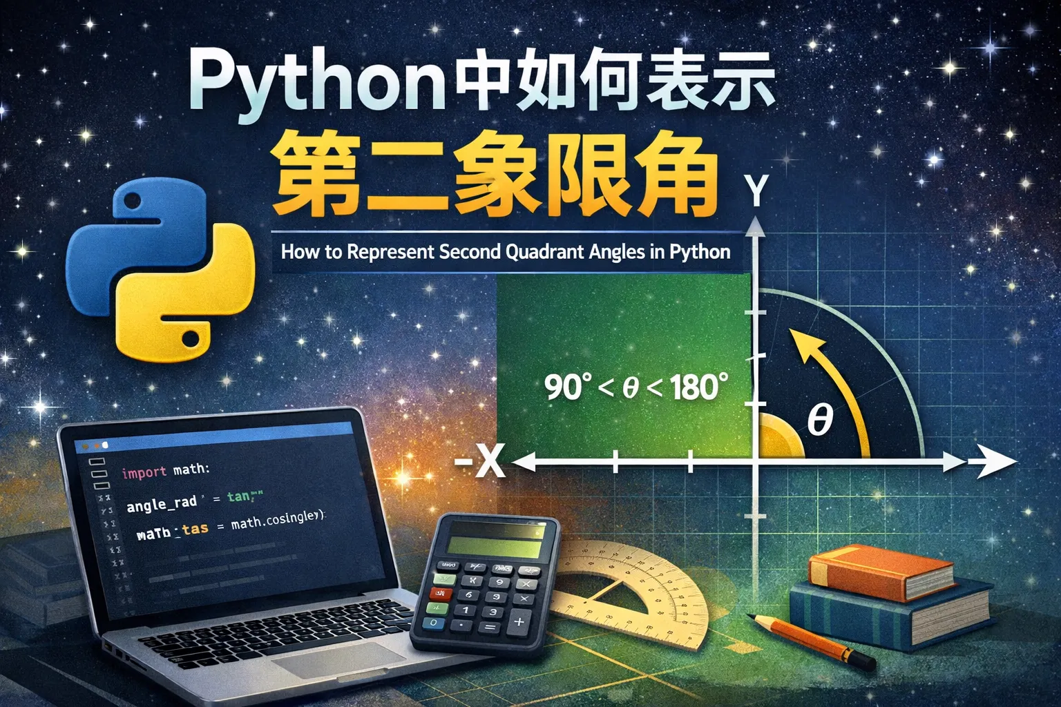 Python中如何表示第二象限角