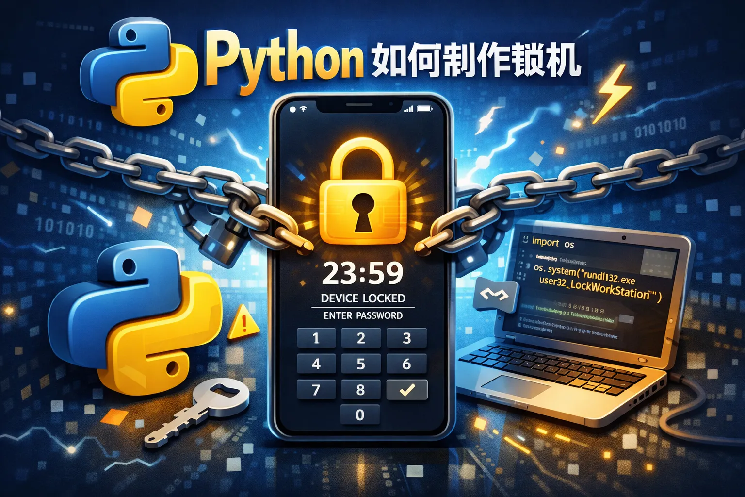 python如何制作锁机
