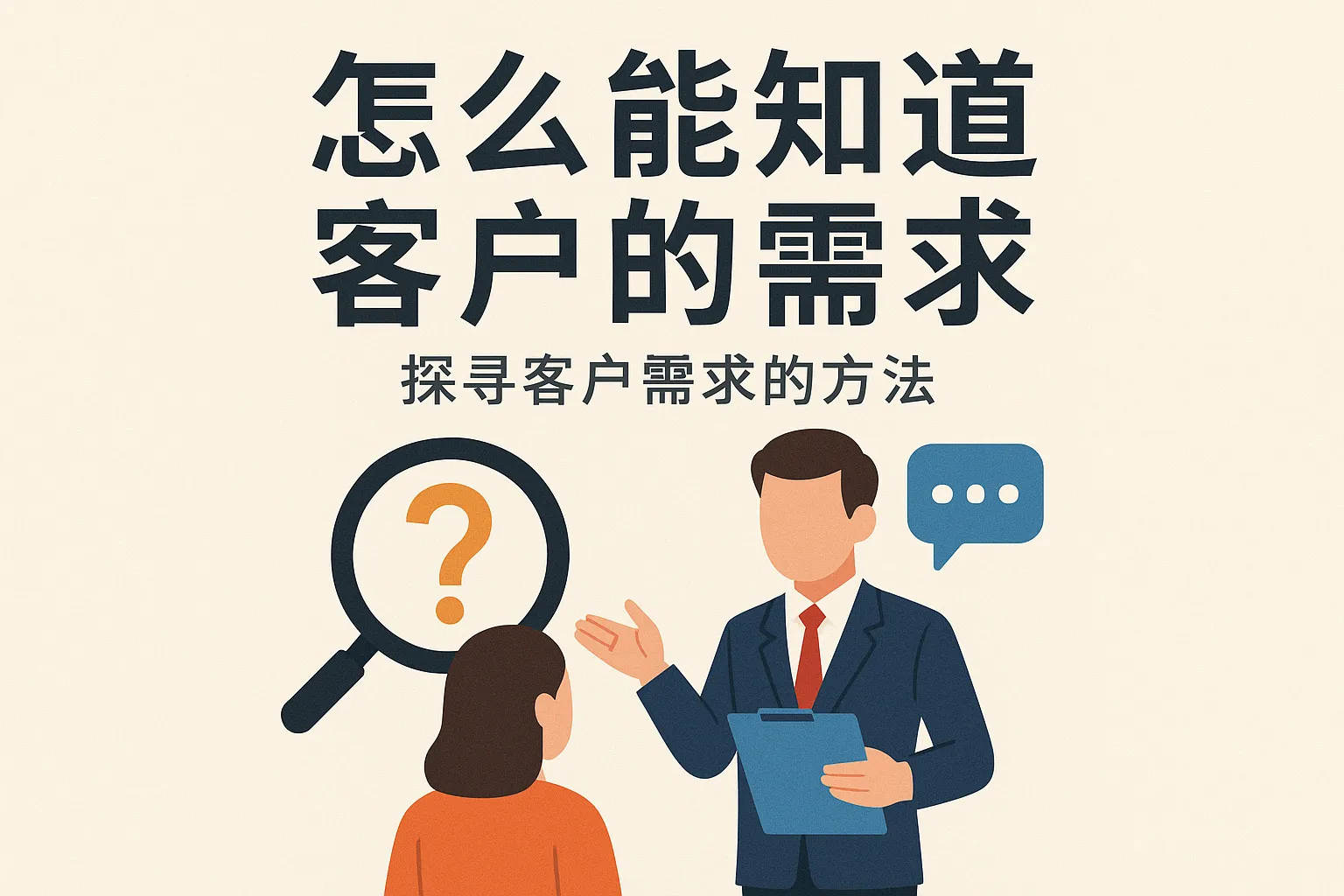 怎么能知到客户的需求