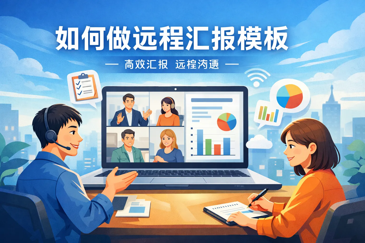 如何做远程汇报模板