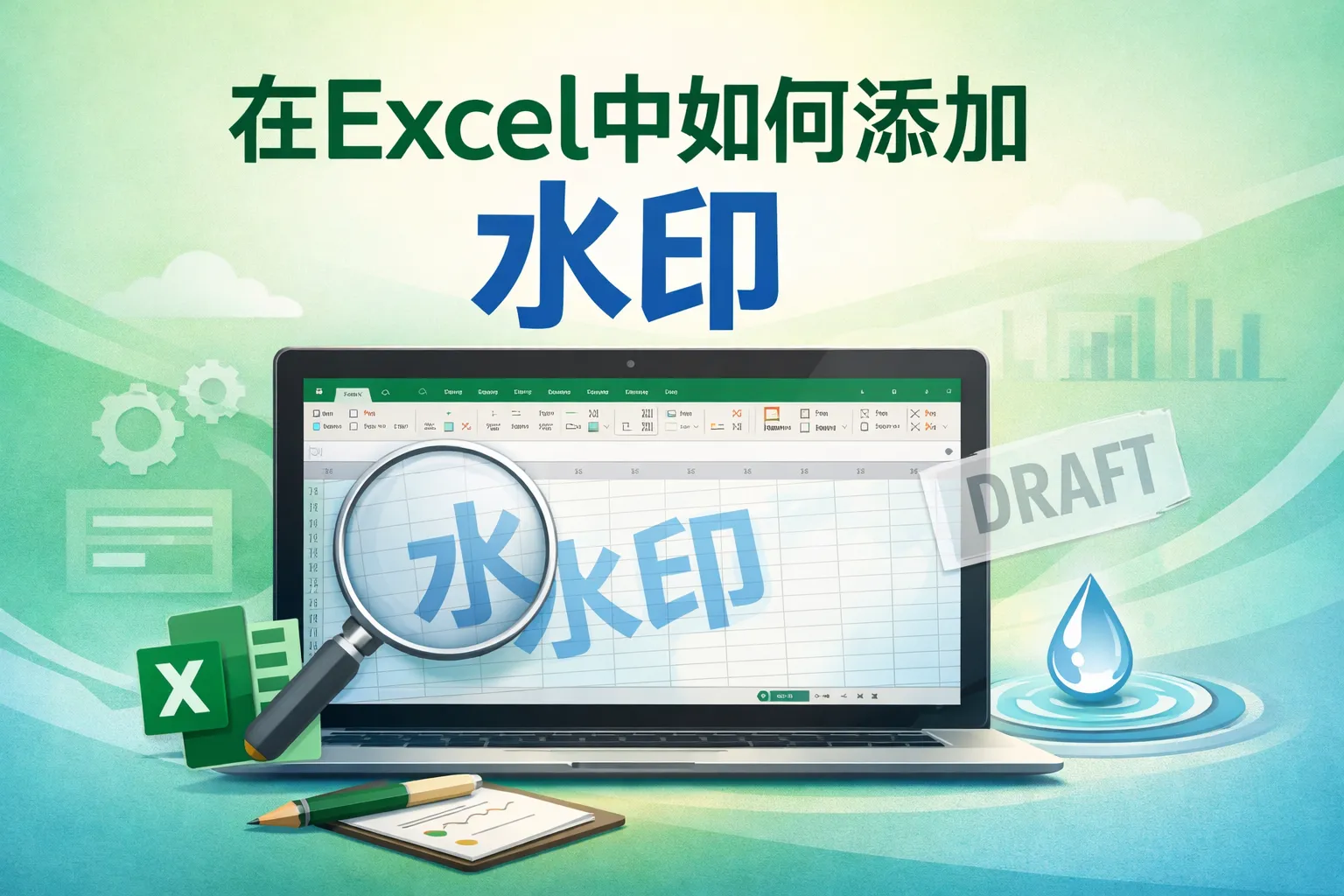 在excel中如何添加水印