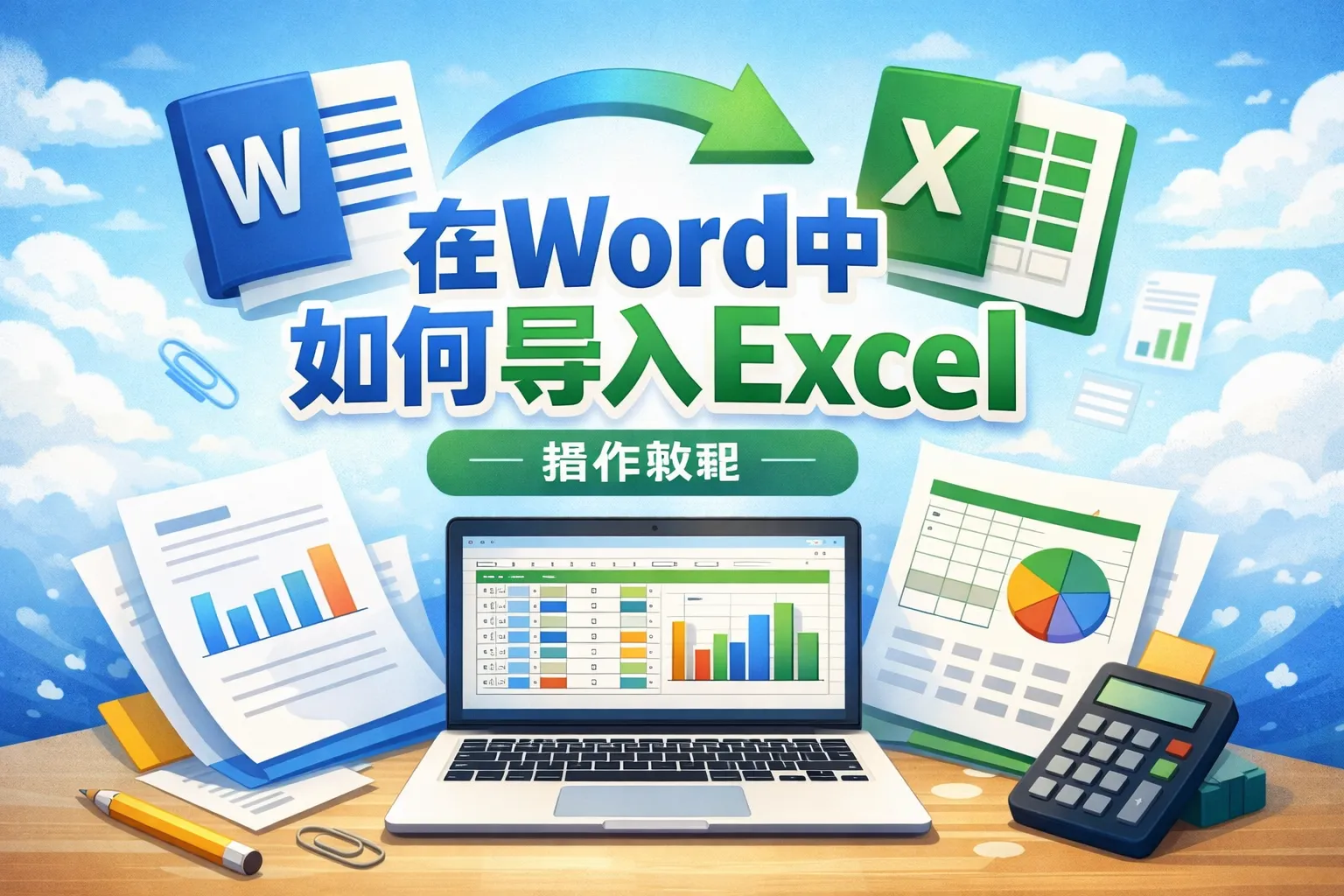 在word中如何导入excel