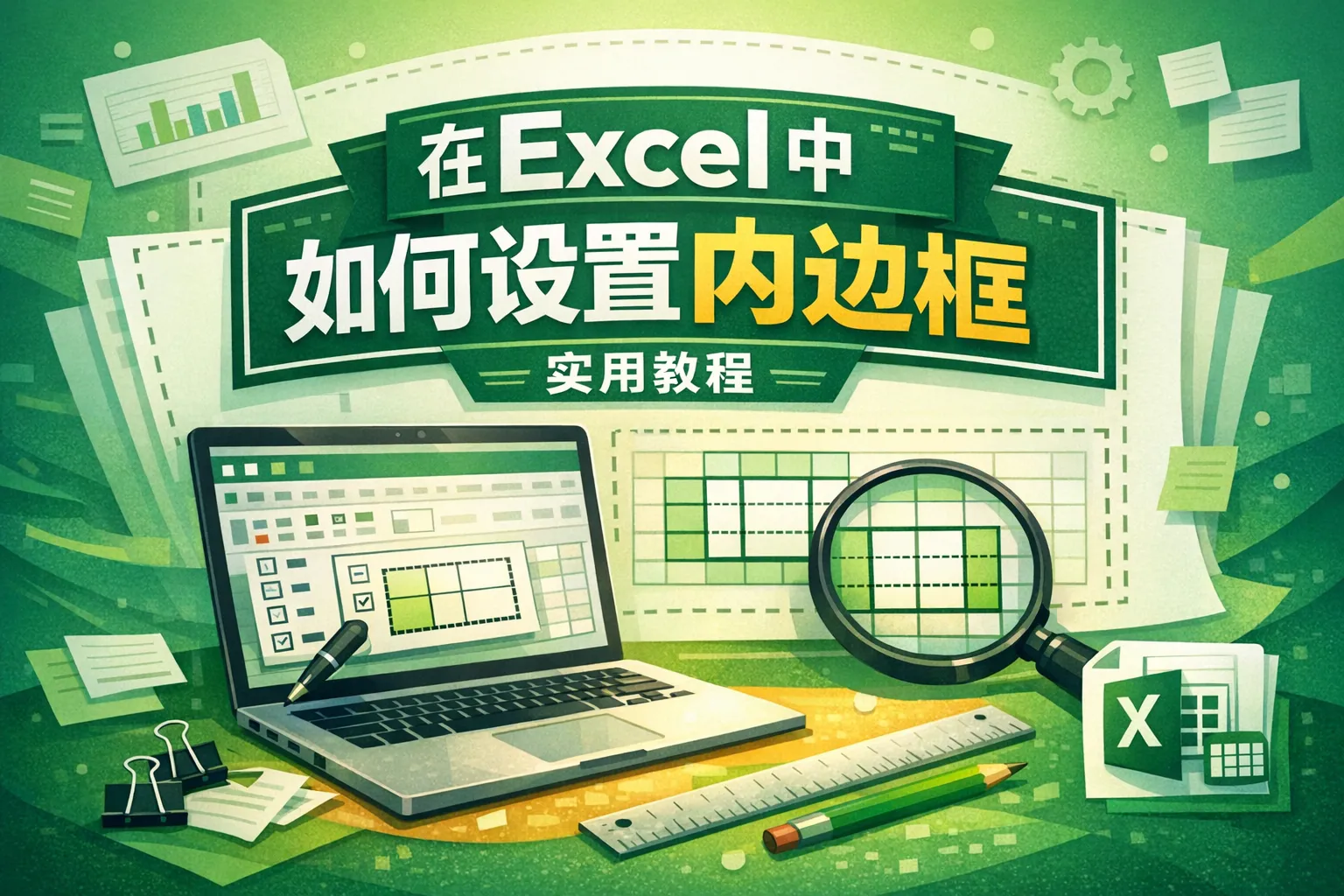 在excel中如何设置内边框