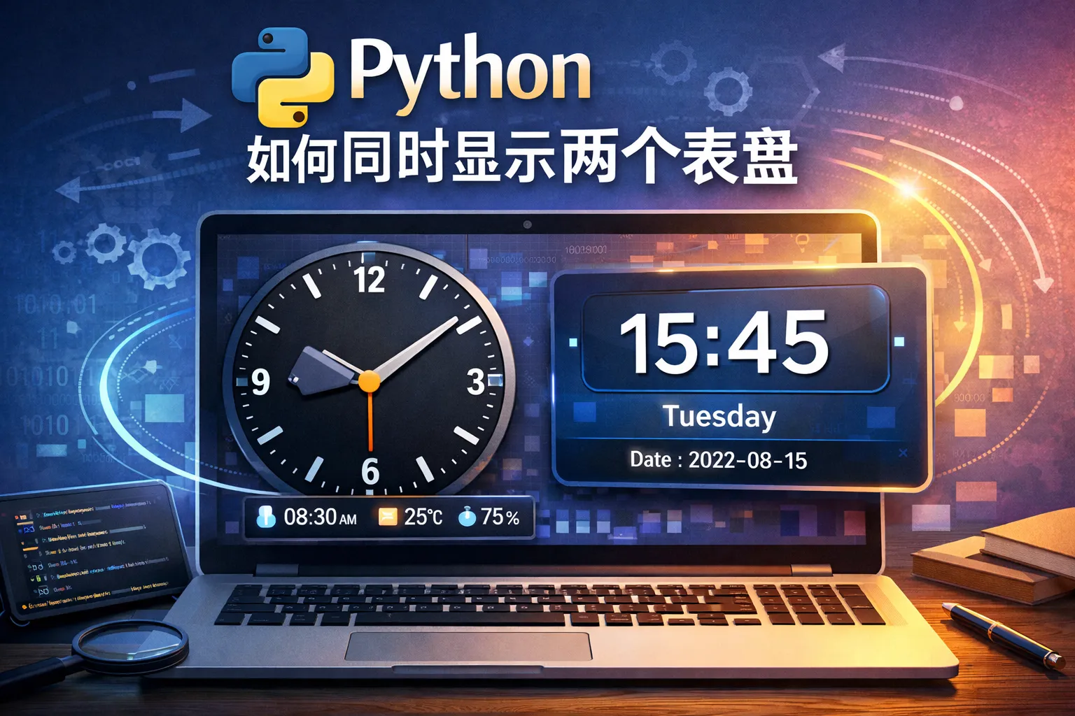 python如何同时显示两个表盘