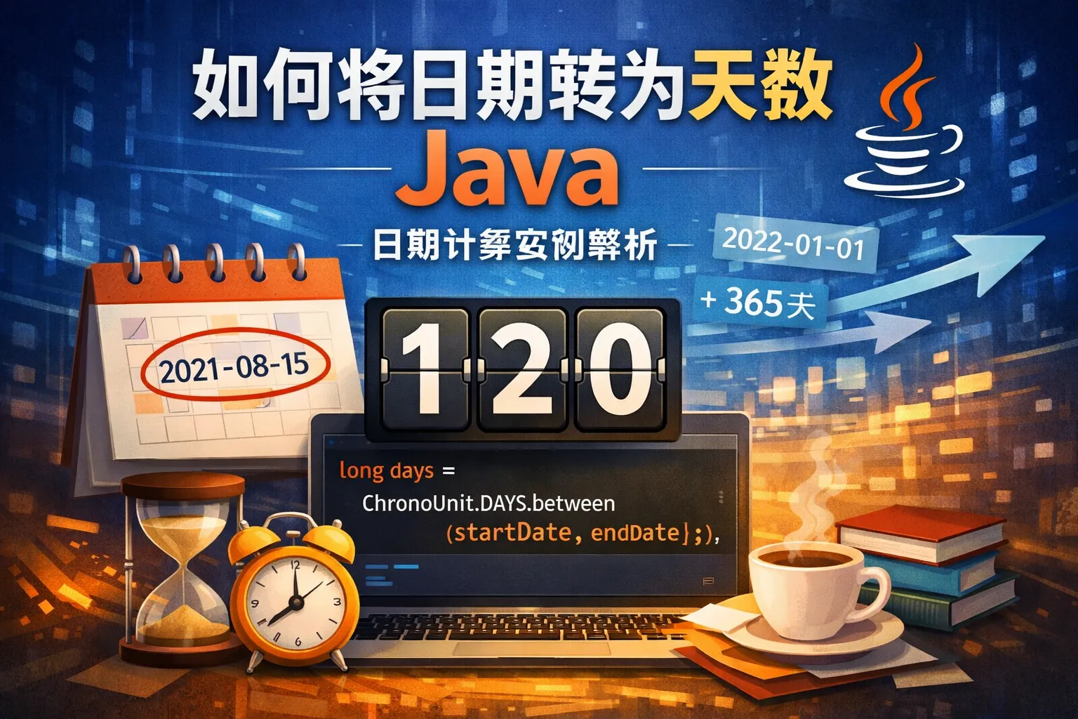 如何将日期转为天数java