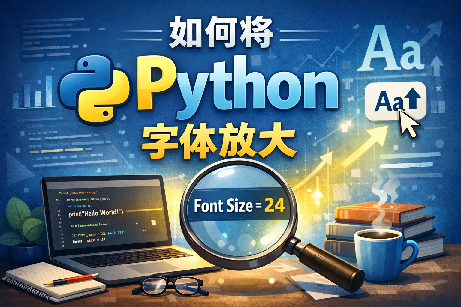 如何将python字体放大