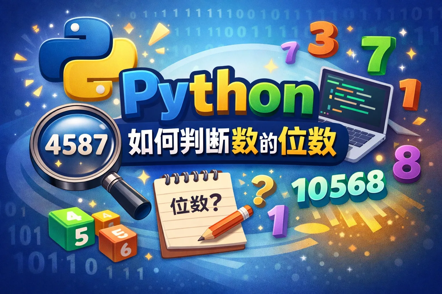 python如何判断数的位数