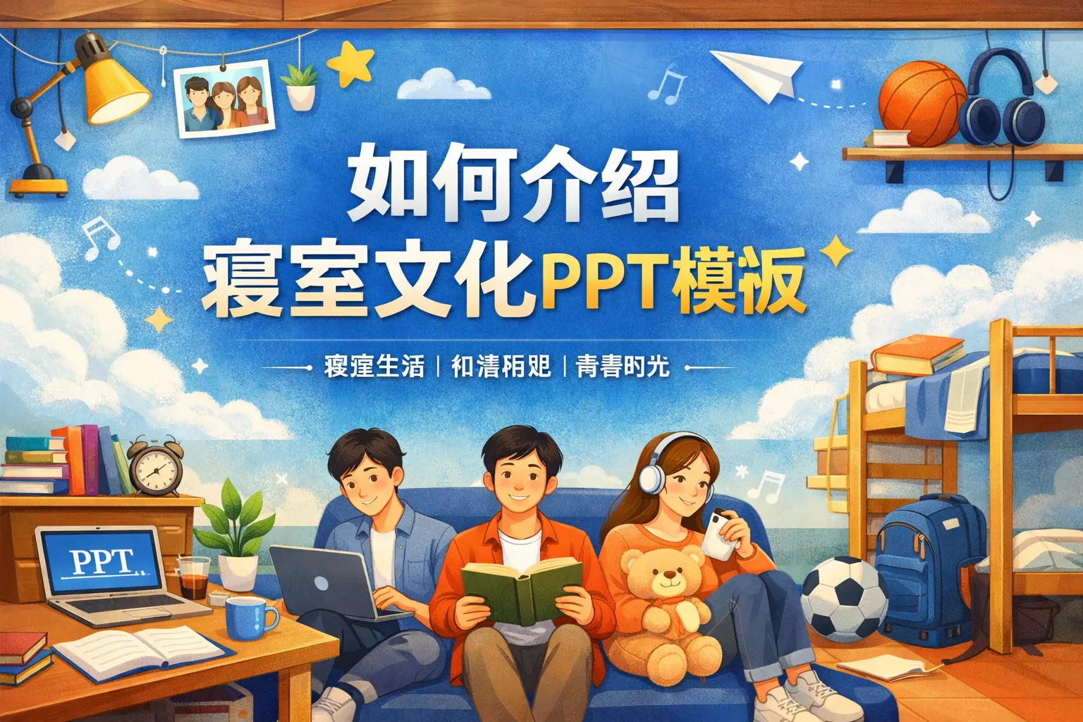 如何介绍寝室文化ppt模板