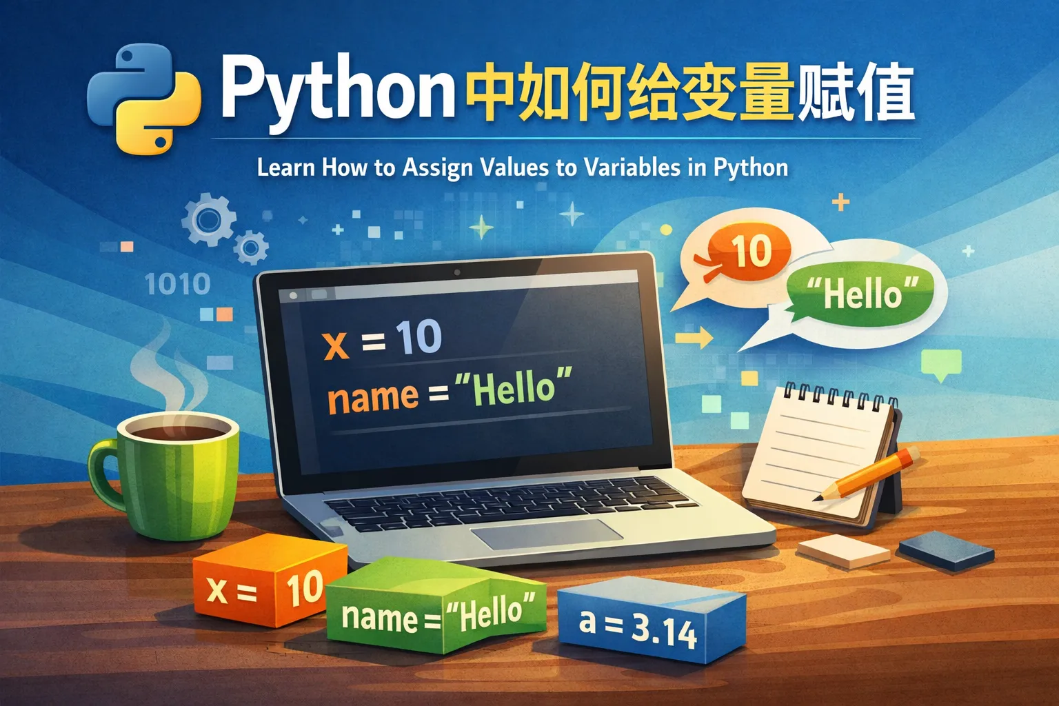 Python中如何给变量赋值