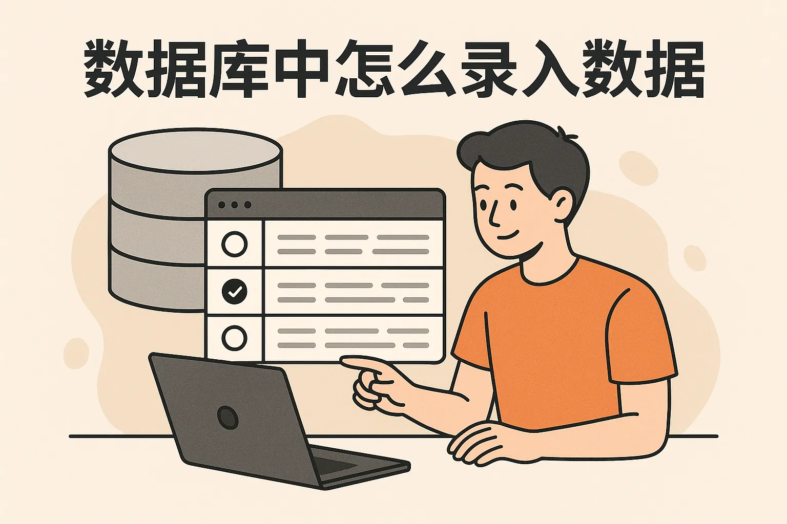 数据库中怎么录入数据