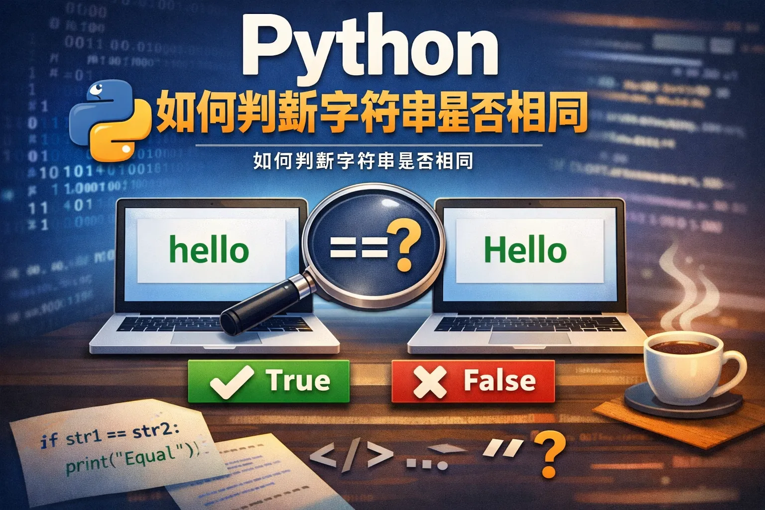 python如何判断字符串是否相同