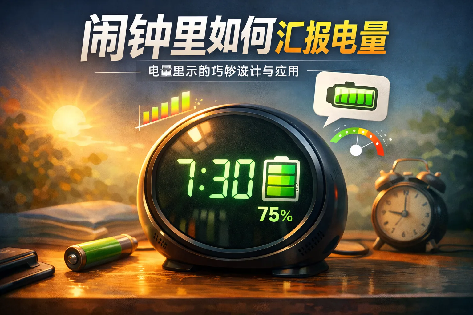 闹钟里如何汇报电量