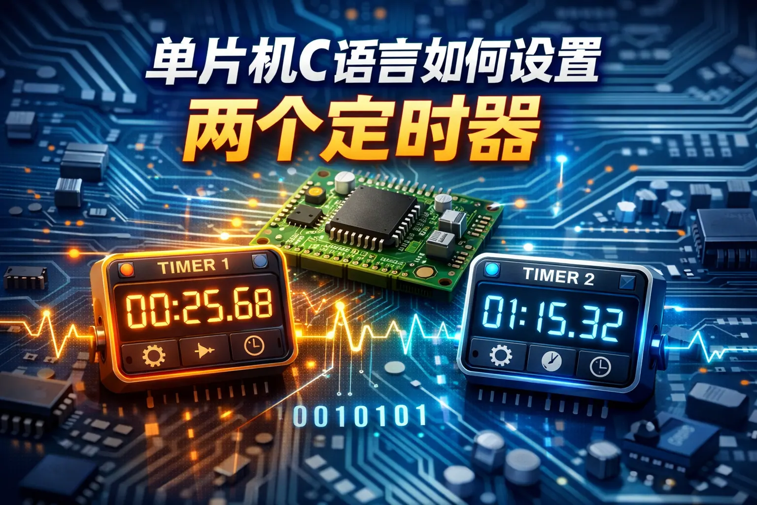 单片机c语言如何设置两个定时器