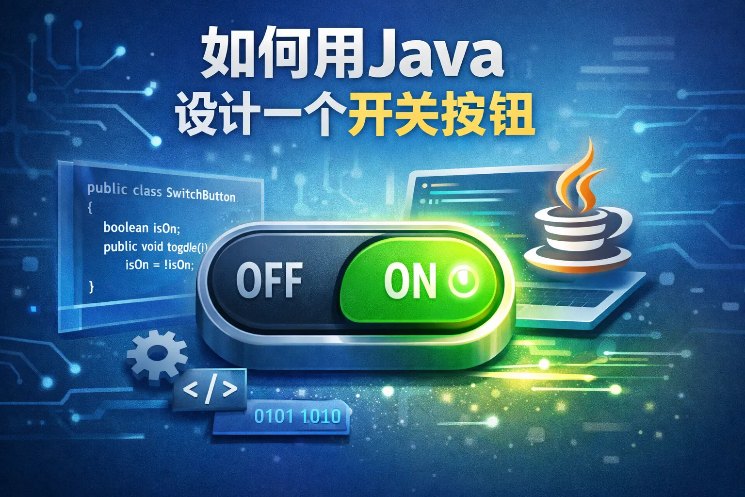 如何用java设计一个开关按钮