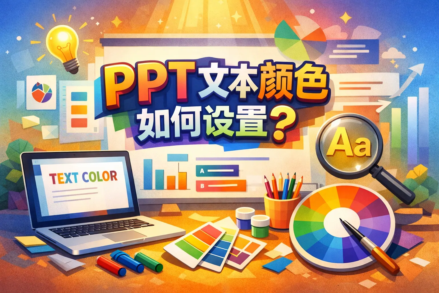 ppt文本颜色如何设置颜色