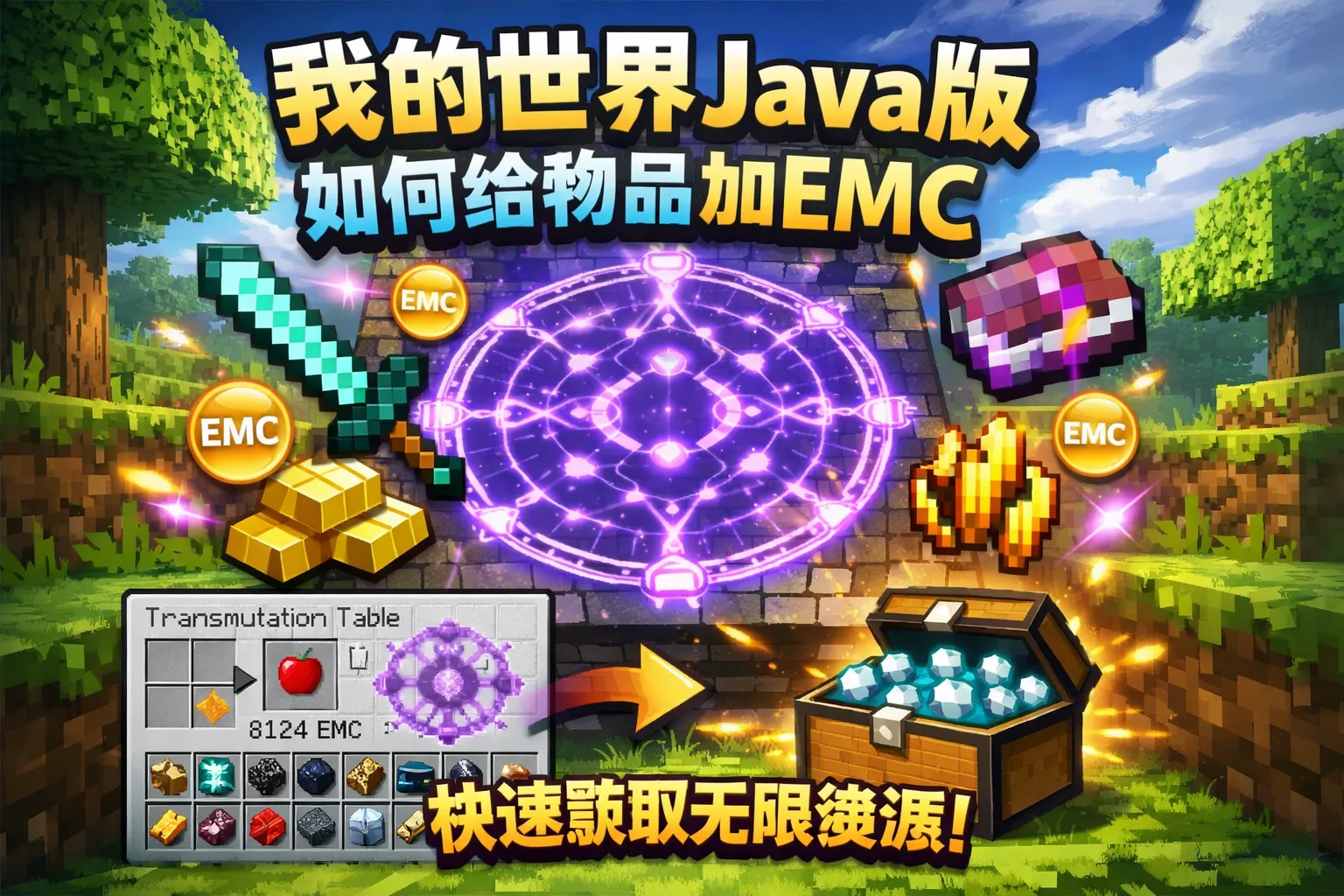我的世界java版如何给物品加emc