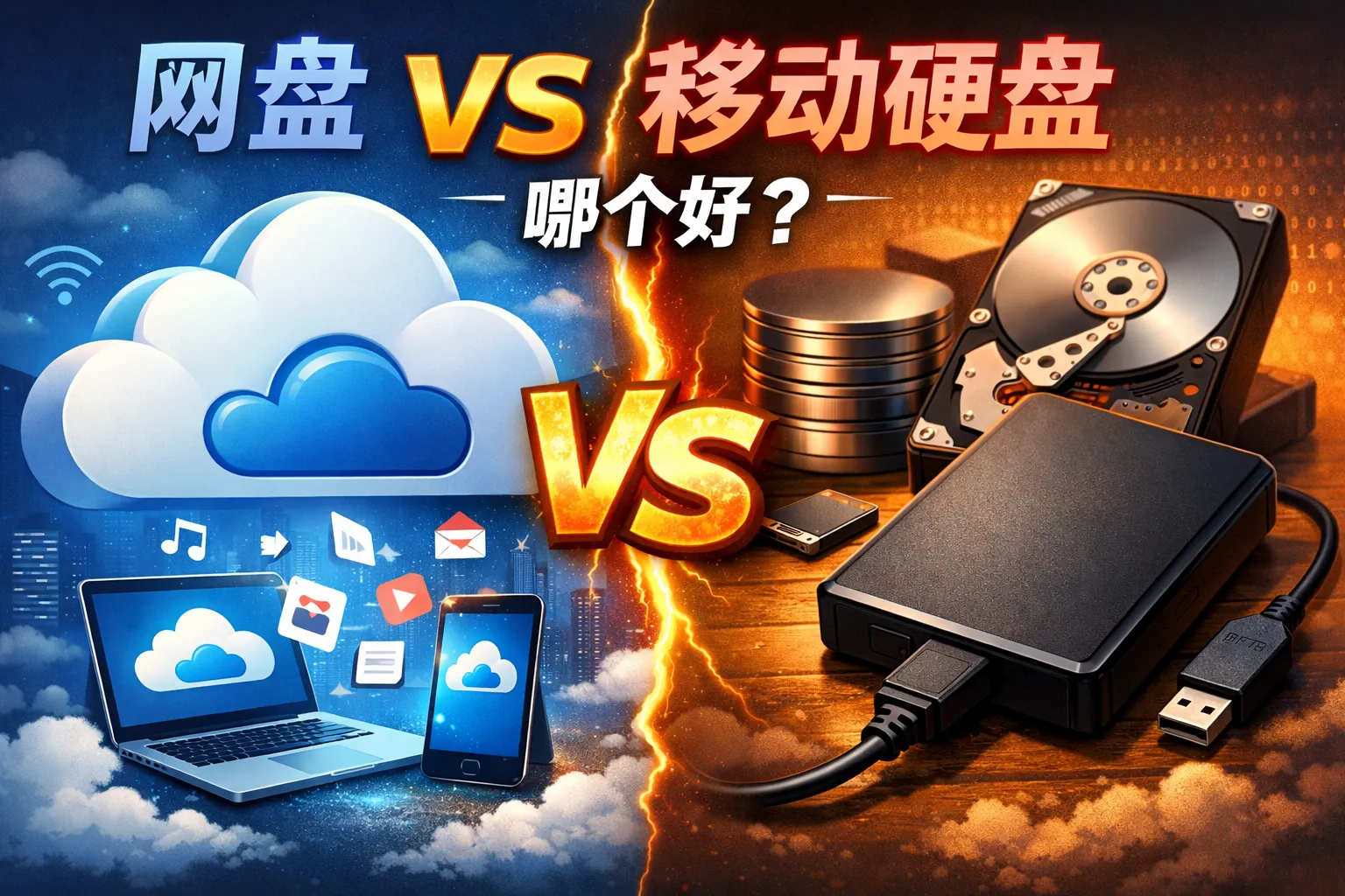 网盘对比移动硬盘哪个好