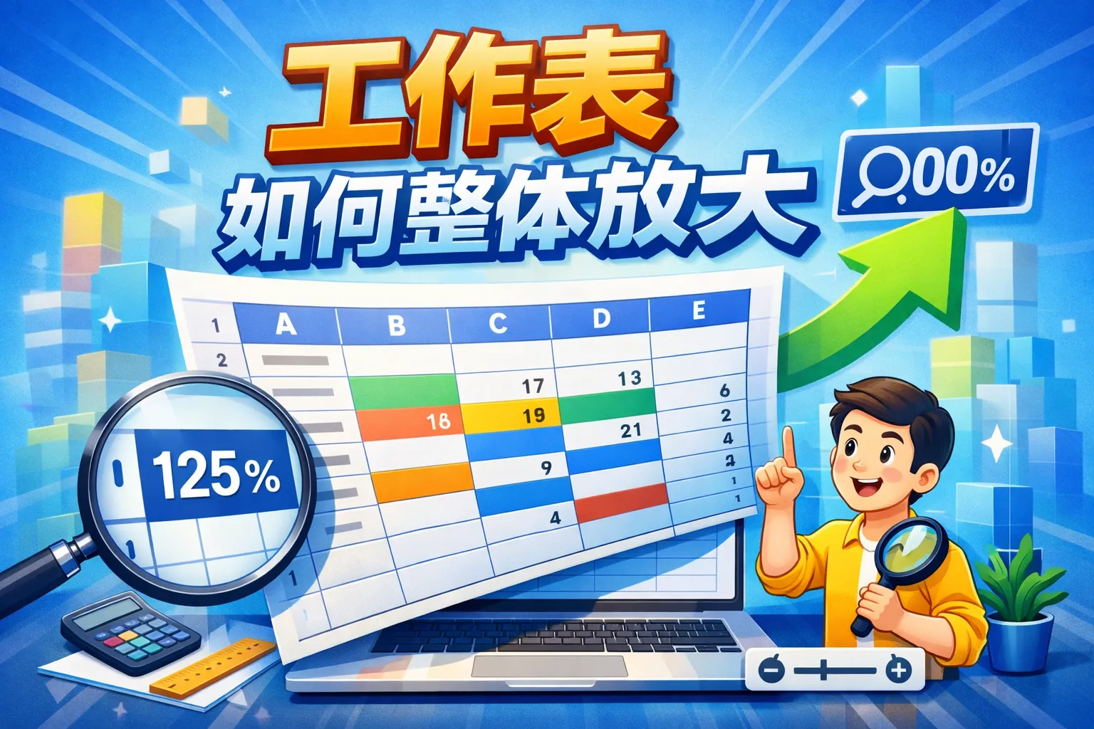 工作表如何整体放大