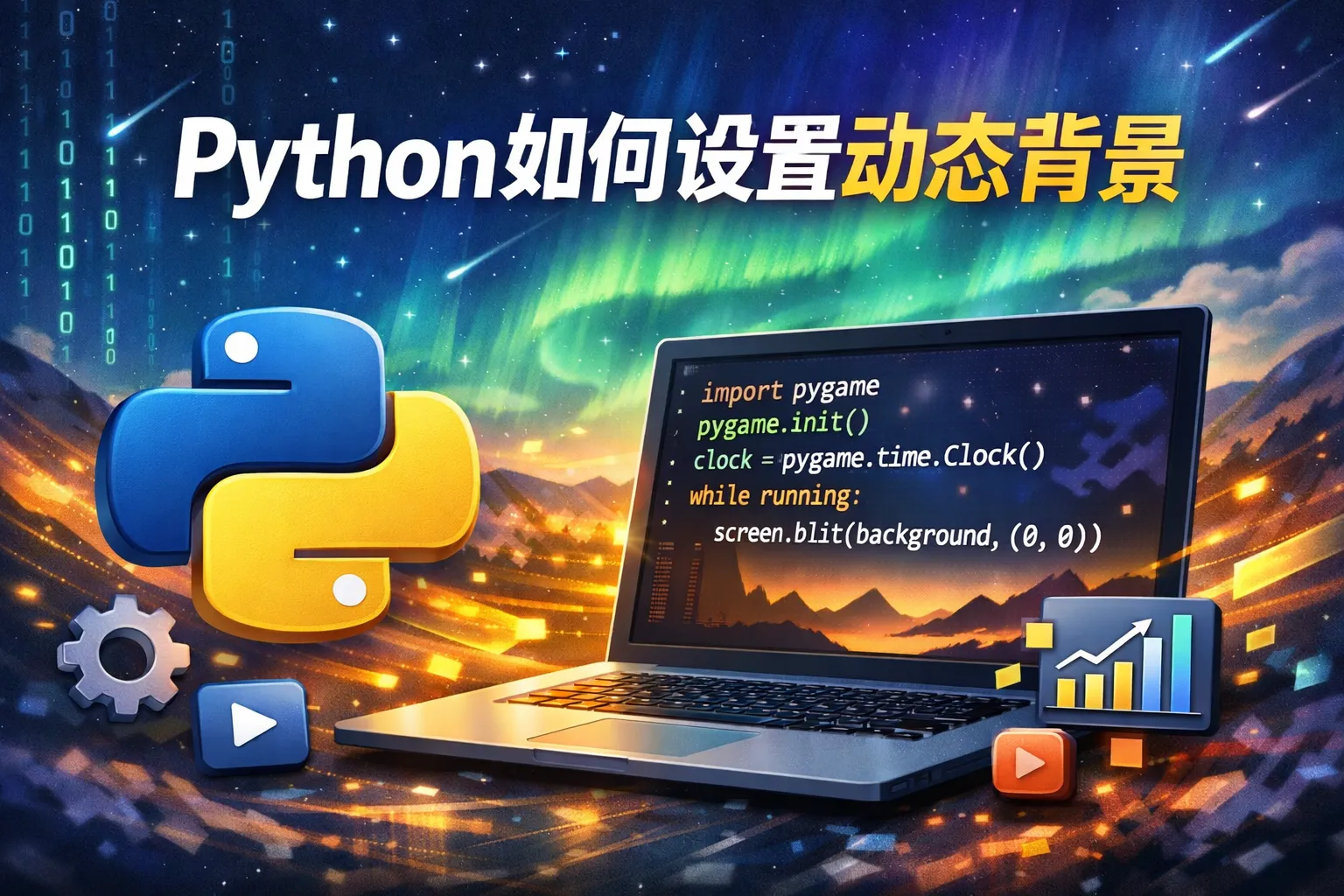 python如何设置动态背景