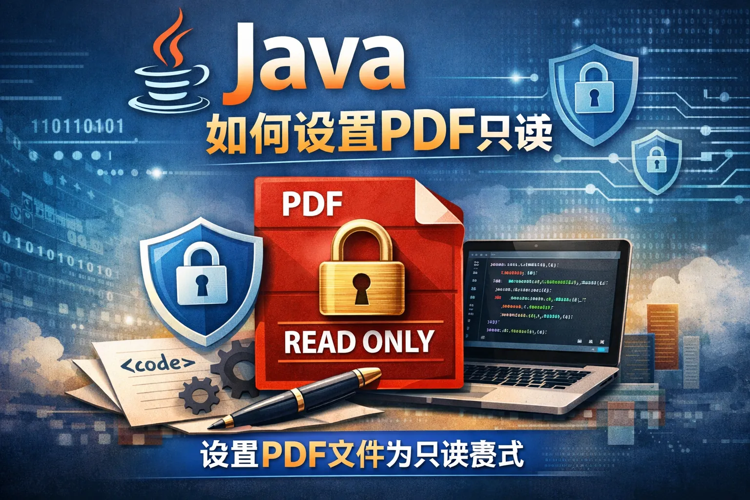 java 如何设置pdf只读