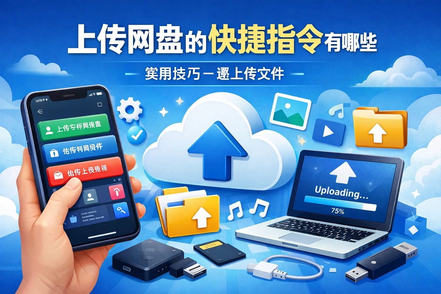 上传网盘的快捷指令有哪些