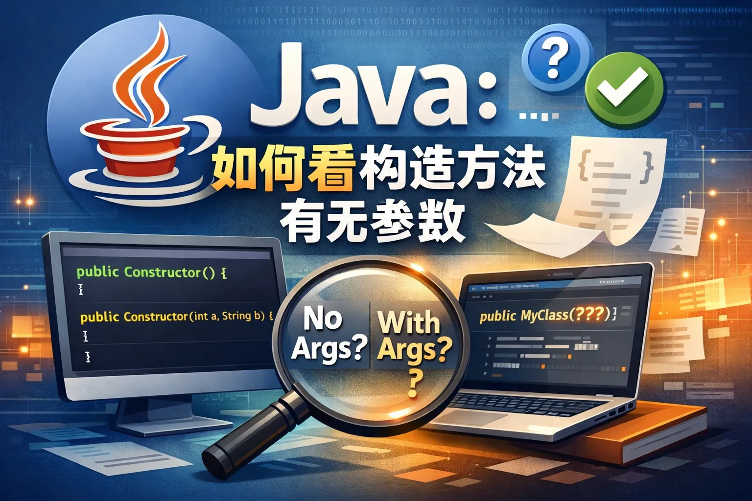 java如何看构造方法有无参数