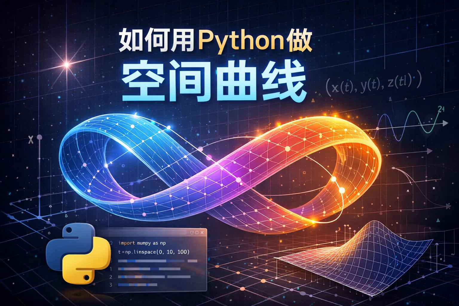 如何用python做空间曲线