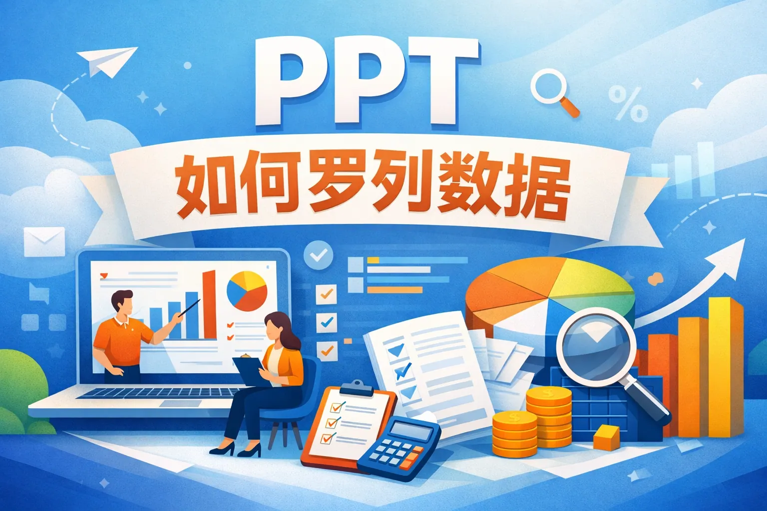 ppt如何罗列数据