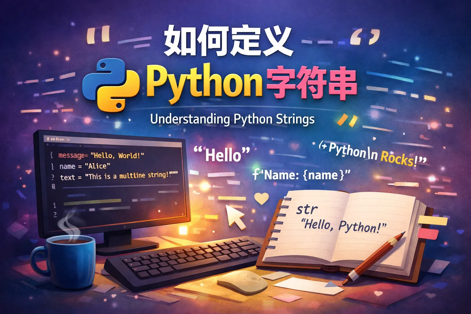 如何定义python字符串