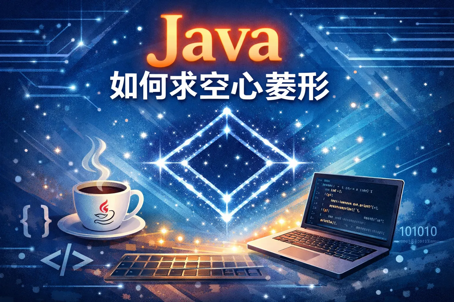 java如何求空心菱形
