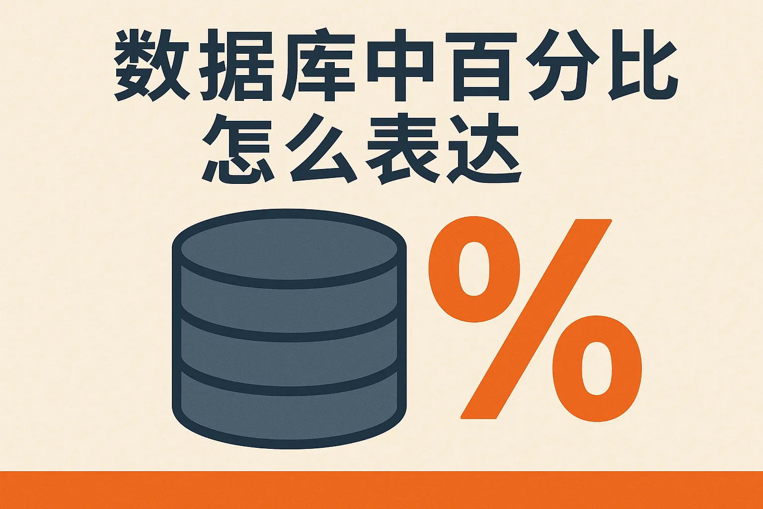 数据库中百分比怎么表达