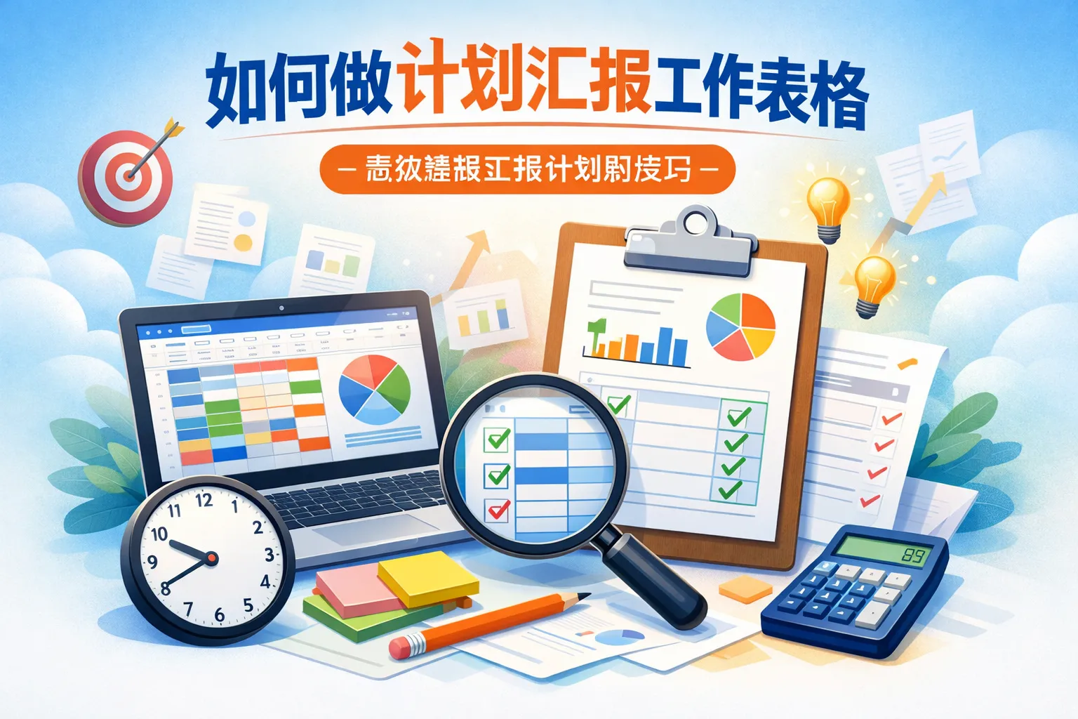 如何做计划汇报工作表格