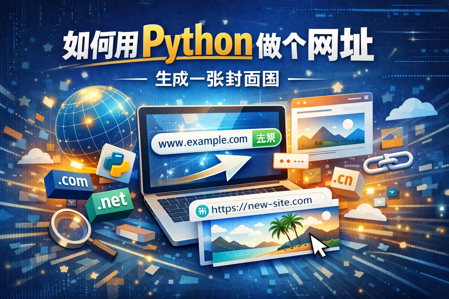 如何用python做个网址