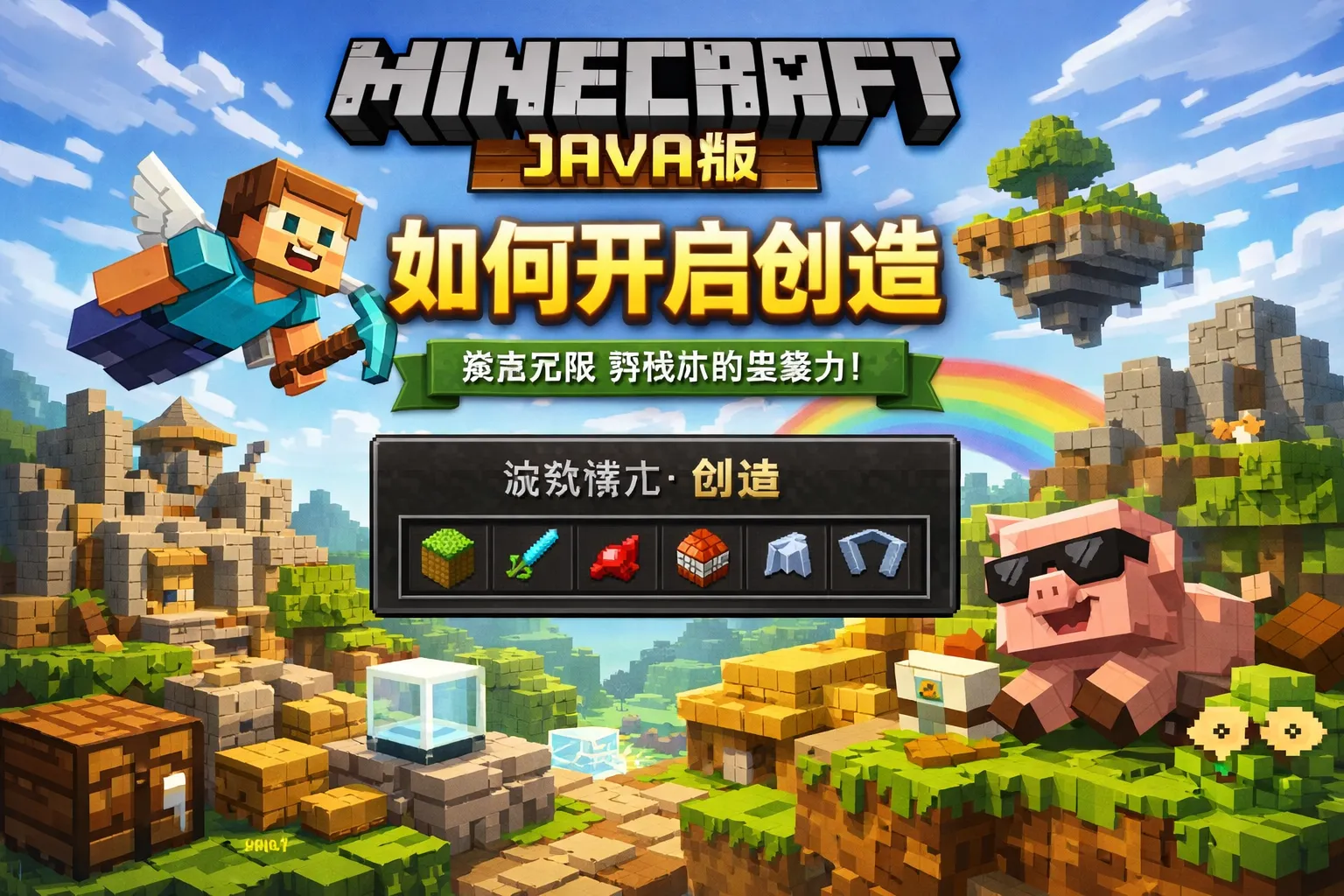 我的世界java版如何开启创造