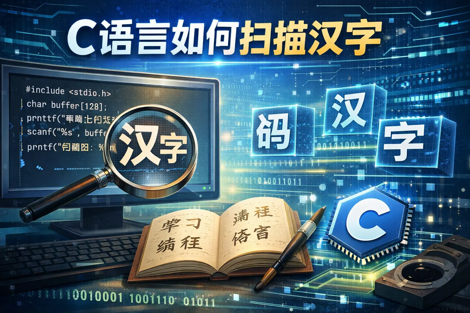 c语言如何扫描汉字