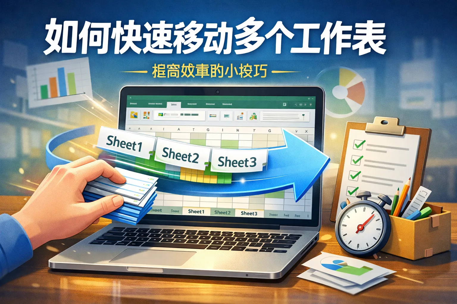 如何快速移动多个工作表