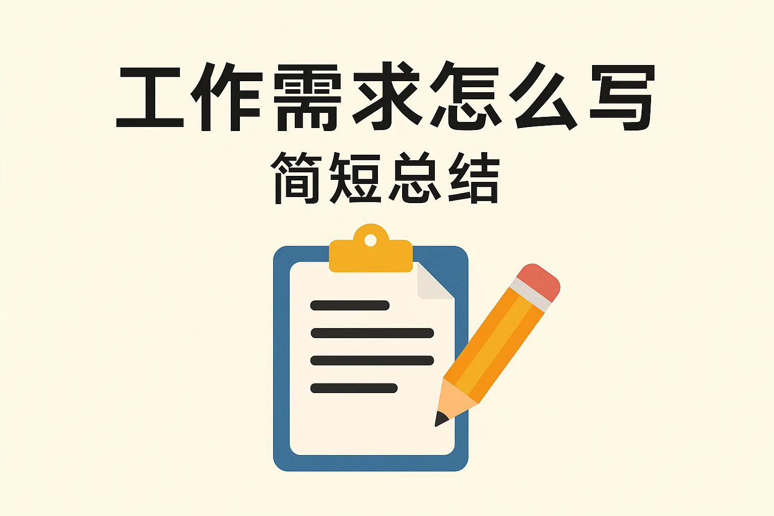 工作需求怎么写简短总结