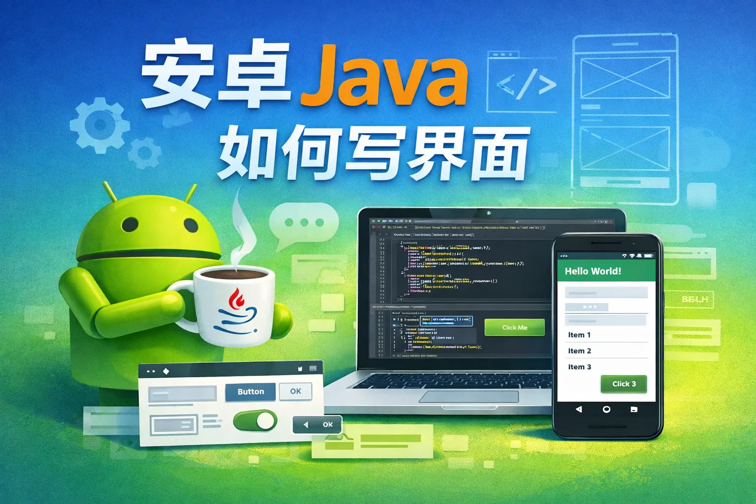 安卓java如何写界面