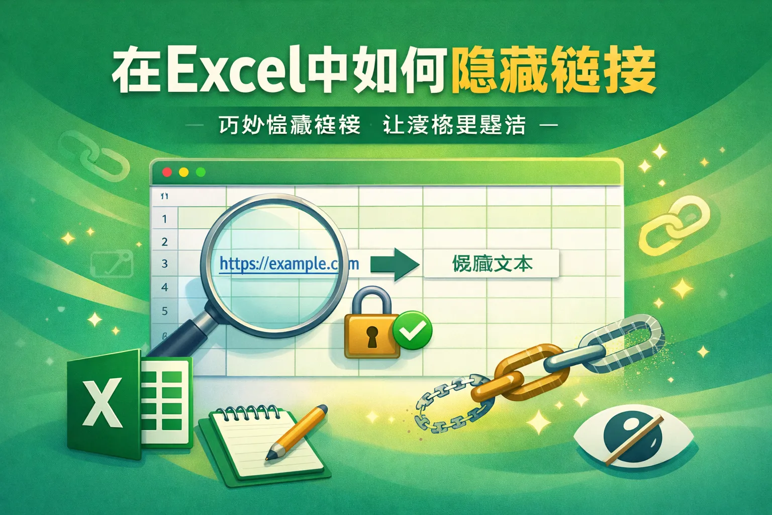 在excel中如何隐藏链接