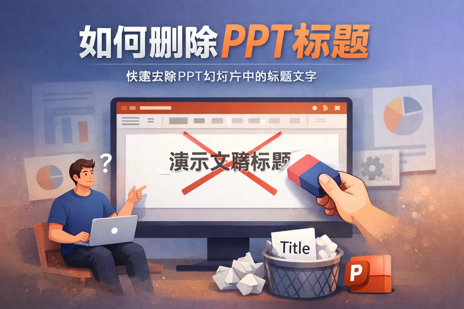 如何删除ppt标题