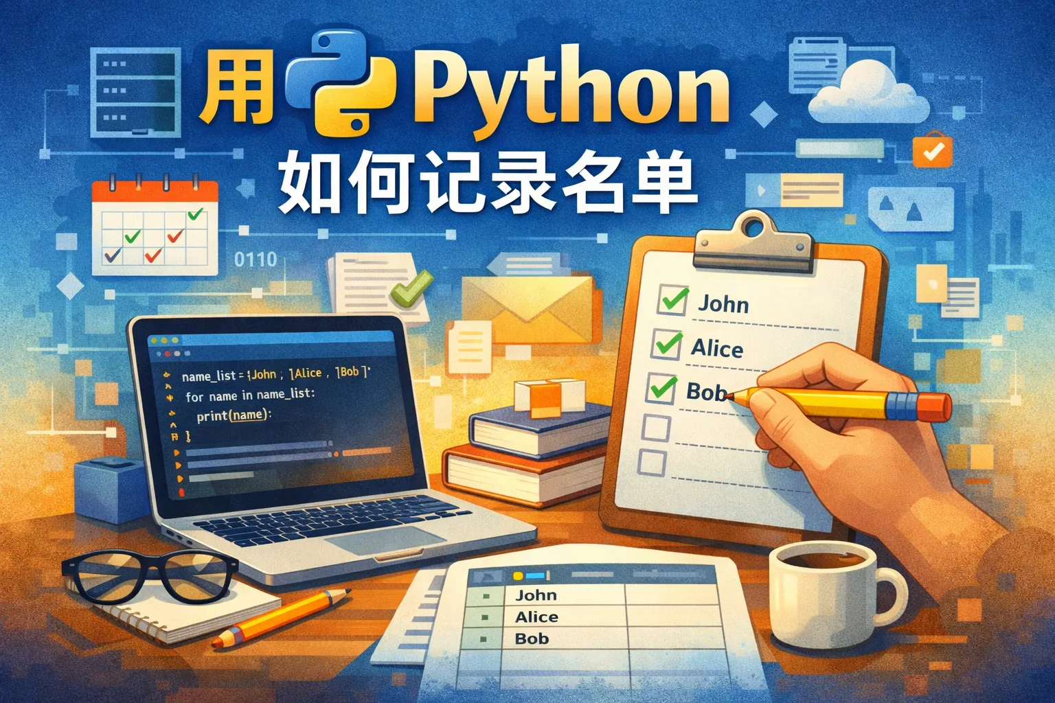 用python如何记录名单