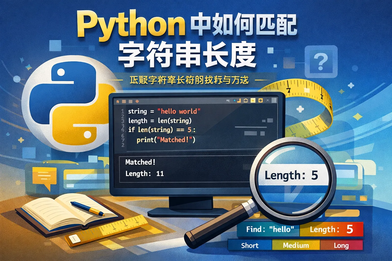 python 中如何匹配字符串长度