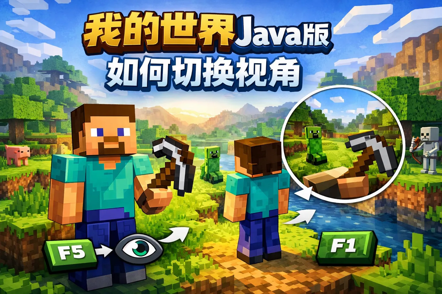 我的世界java版如何切换视角