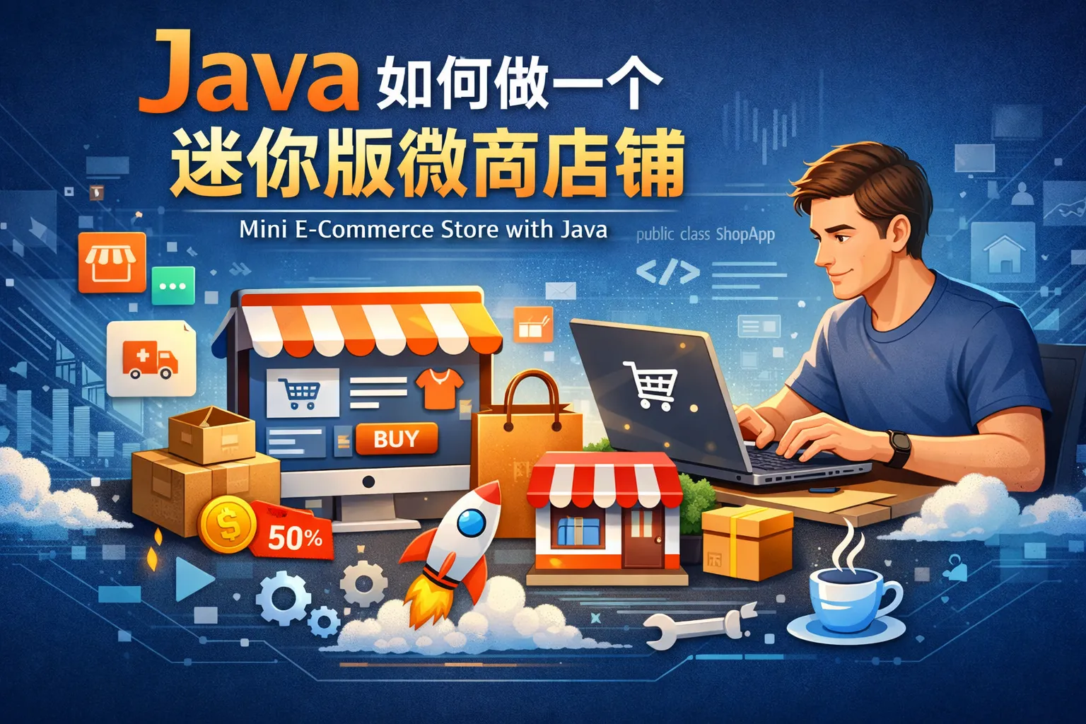 java如何做一个迷你版微商店铺