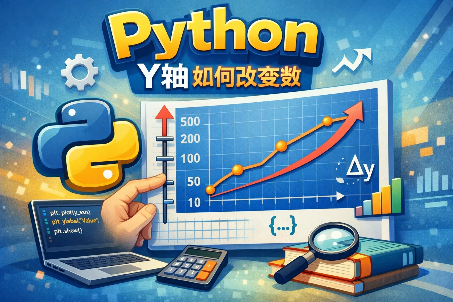 python y轴如何改变数