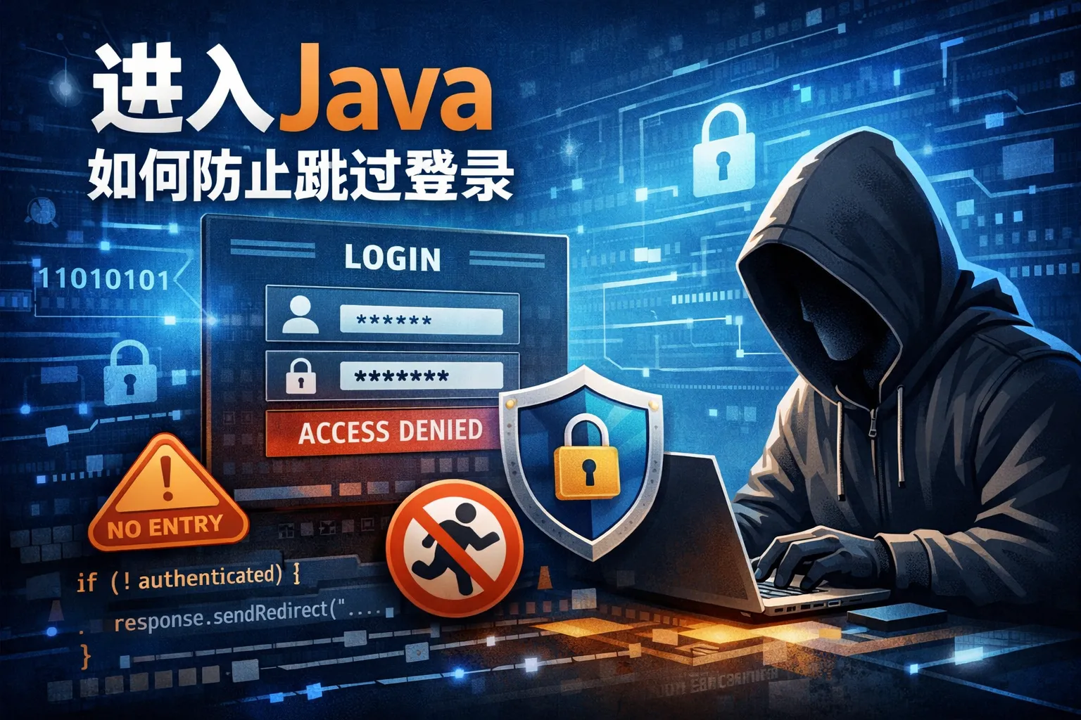 进入java如何防止跳过登录