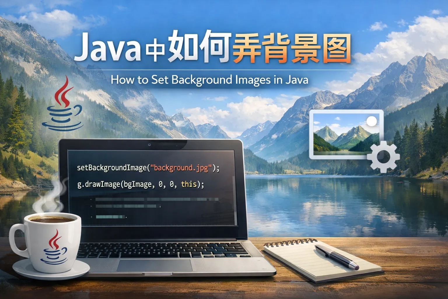 java中如何弄背景图