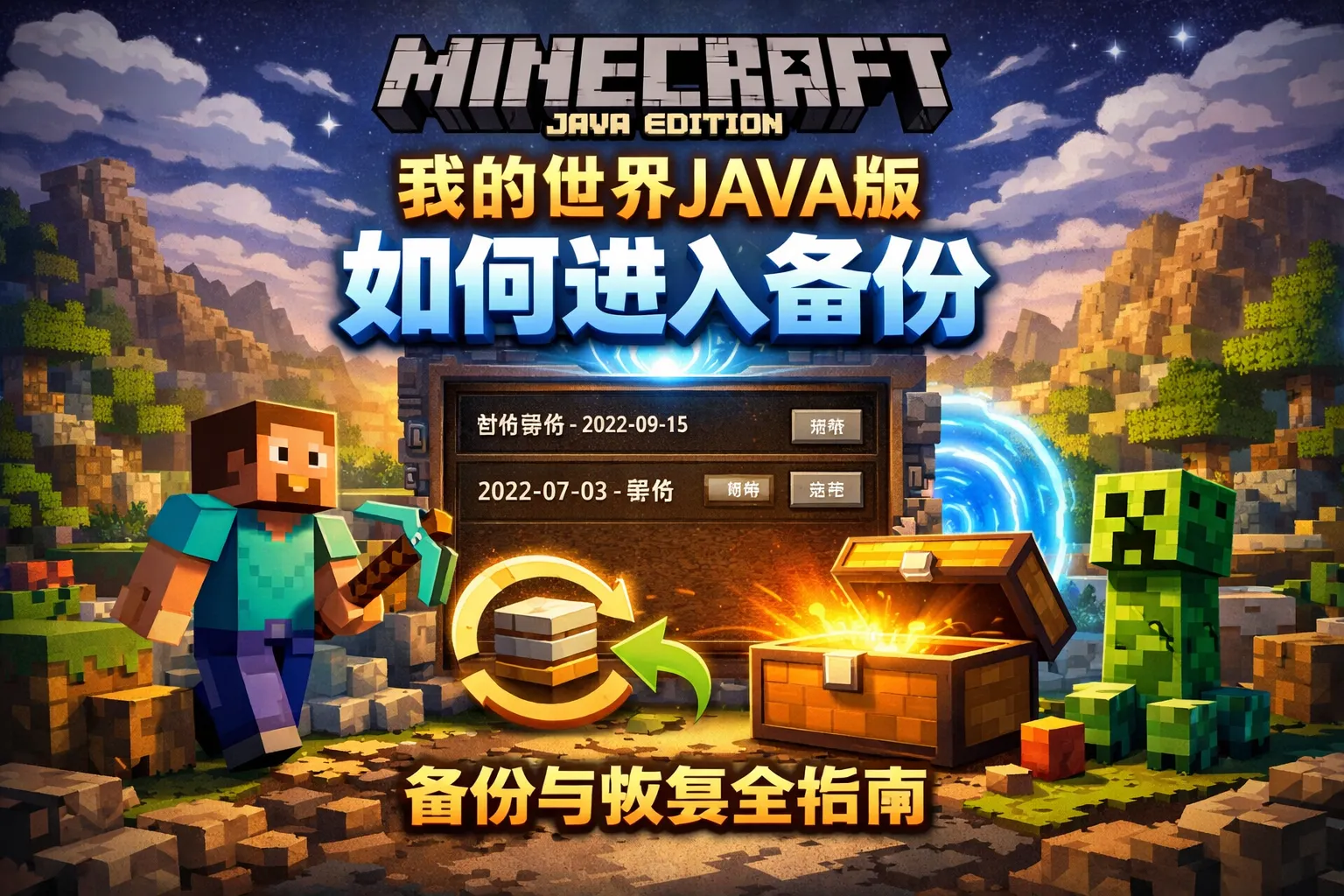我的世界java版如何进入备份